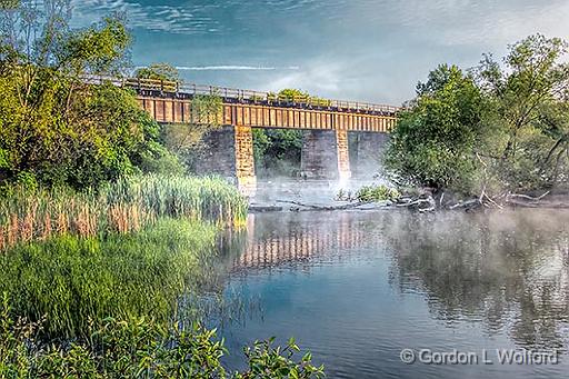 Railway Bridge In Mist_P1130975-7.jpg - Photographed along the Rideau Canal Waterway at Smiths Falls, Ontario, Canada.